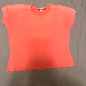 THRIFTED CROP TOP Arizona Jean Company Vibrant Coral Tee